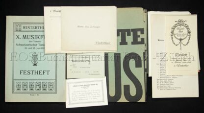 -X. Musikfest des Vereins Schweizerischer Tonkünstler 26. und 27. Juni 1909.