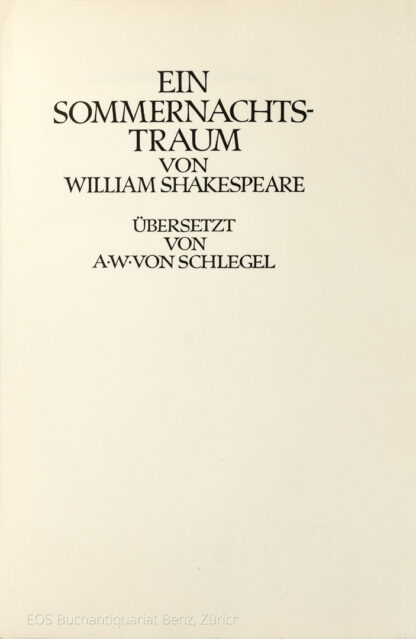 Shakespeare, William: -Ein Sommernachtstraum.