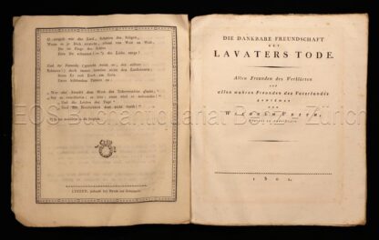 -Ode auf Johann Caspar Lavater.