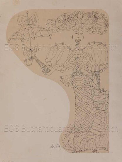 Fischer, Hans (1909–1958): -Frau mit Hut und Schirm.