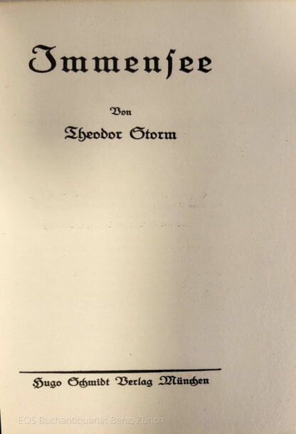 Storm, Theodor: -Immensee.