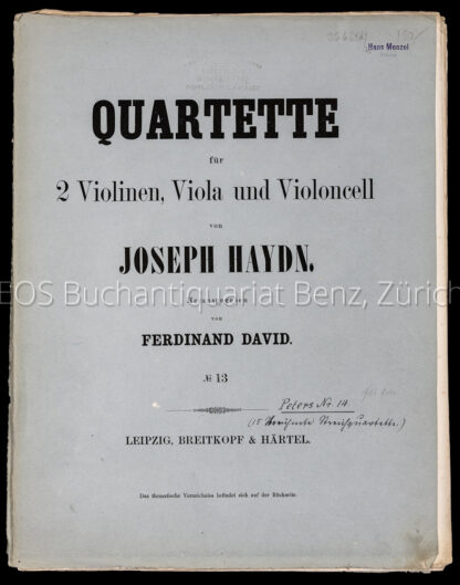 Haydn, Joseph: -Quartette für 2 Violinen, Viola, und Violoncell.