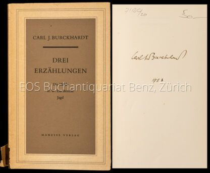 Burckhardt, Carl J.: -Drei Erzählungen.