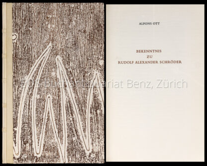 Ott, Alfons: -Bekenntnis zu Rudolf Alexander Schröder.