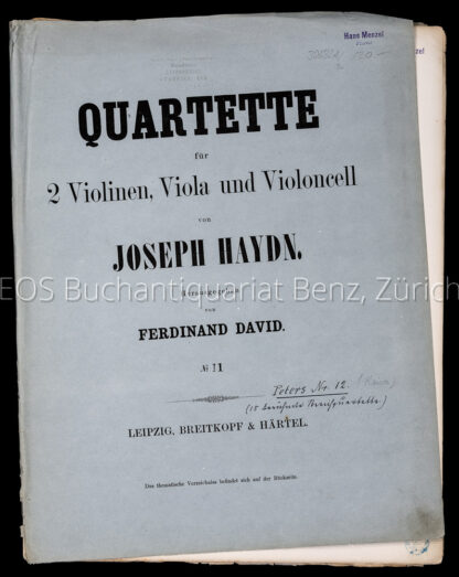 Haydn, Joseph: -Quartette für 2 Violinen, Viola, und Violoncell.