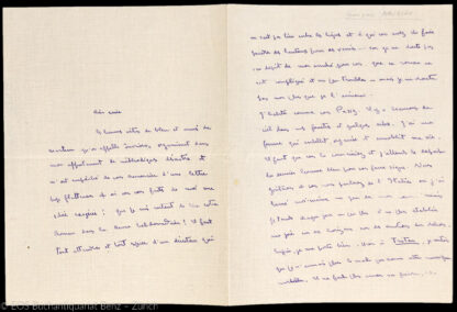 Mauriac, François: -Handschr. Brief an einen Freund.