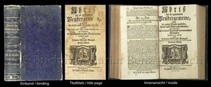 Bengel, Johann Albrecht: -Abriss der so genannten Brüdergemeine,