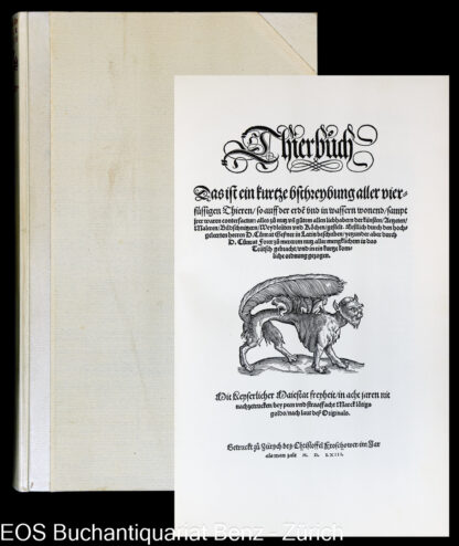 Gessner, Conrad; -Thierbuch.