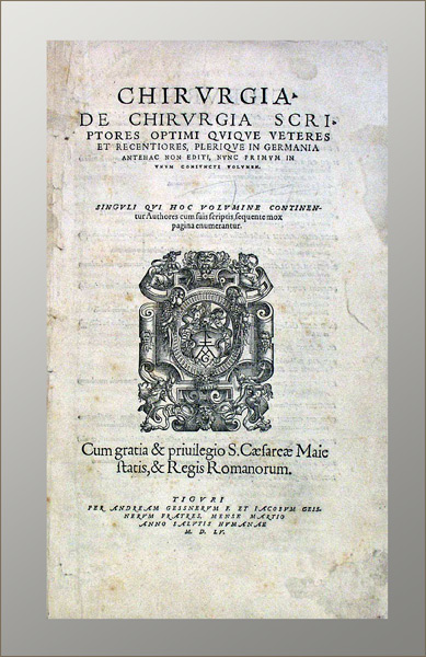 Chirurgia. - EOS BUCHANTIQUARIAT BENZ Gessner, Conrad: -Chirurgia.