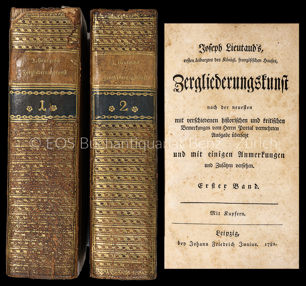 Zergliederungskunst - EOS BUCHANTIQUARIAT BENZ Lieutaud, Joseph: -Zergliederungskunst