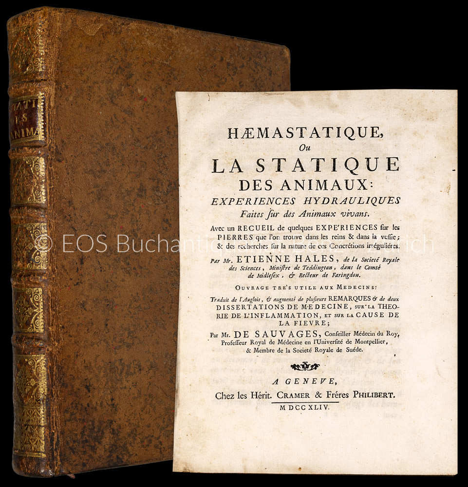 Haemastatique, - EOS BUCHANTIQUARIAT BENZ Hales, Stephen: -Haemastatique,