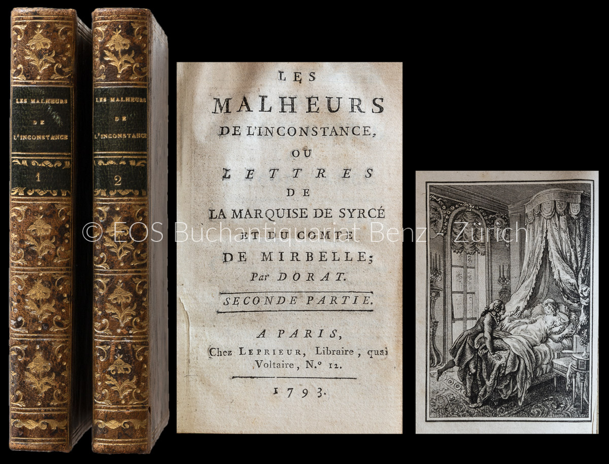 Les malheurs de l'inconstance, - EOS BUCHANTIQUARIAT BENZ Dorat, Claude Joseph: -Les malheurs de l'inconstance,