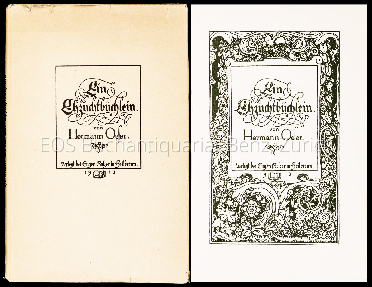 Ein Eh(e)zuchtbüchlein. - EOS BUCHANTIQUARIAT BENZ Oeser, Hermann: -Ein Eh(e)zuchtbüchlein.