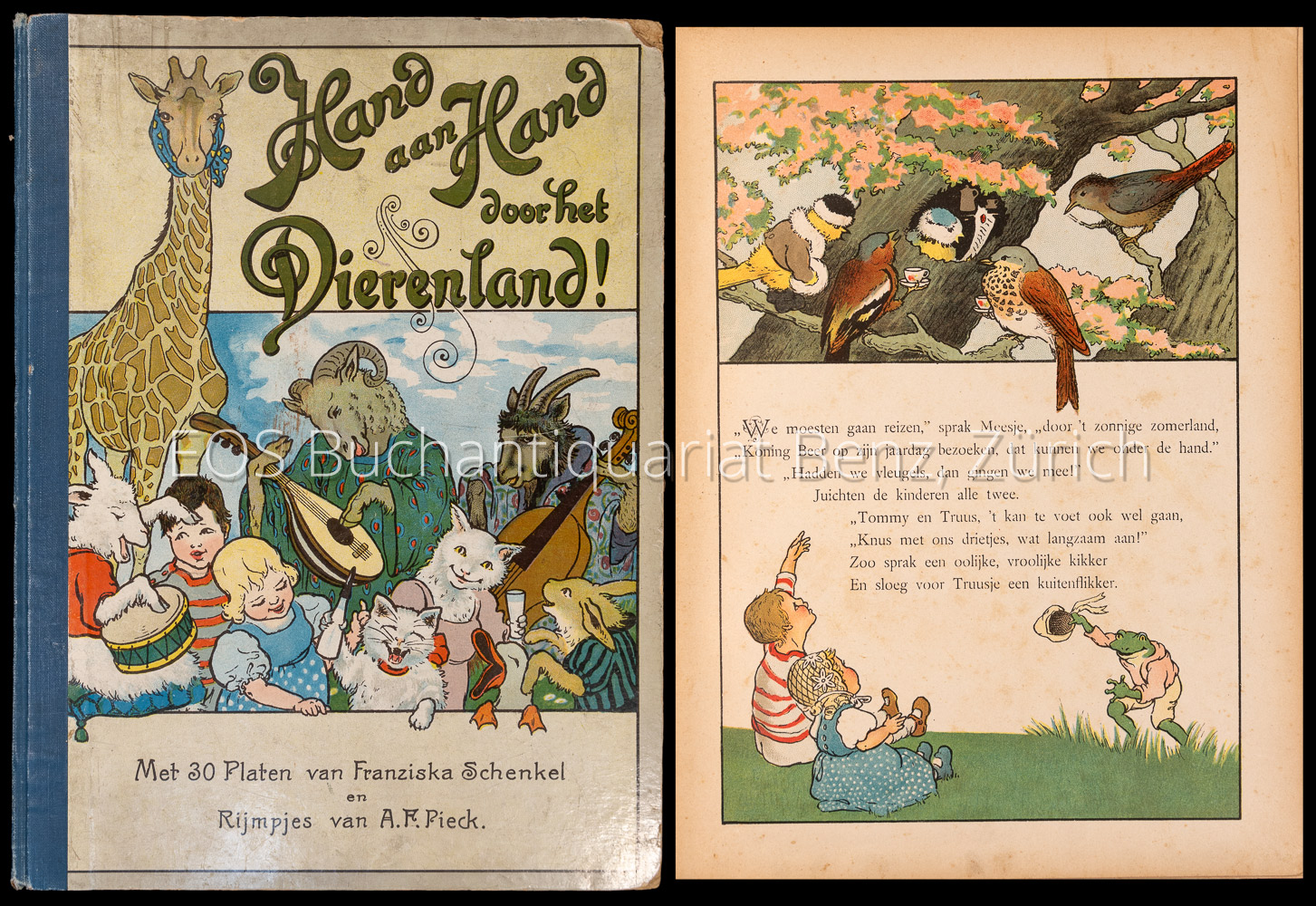 Hand aan hand door het dierenland. - EOS BUCHANTIQUARIAT BENZ Pieck, Antonie Franciscus: -Hand aan hand door het dierenland.