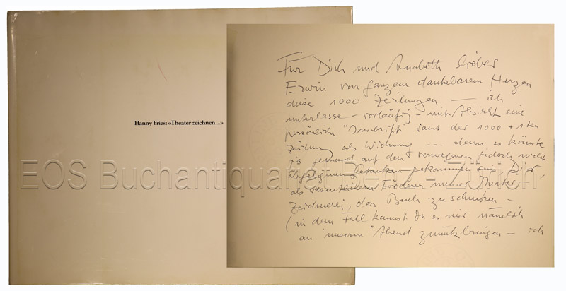 Theater zeichnen.... - EOS BUCHANTIQUARIAT BENZ Fries, Hanny: -Theater zeichnen....