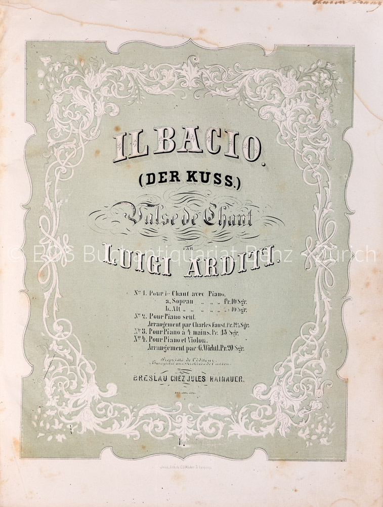 Sammlung von 4 Klavierstücken. - EOS BUCHANTIQUARIAT BENZ -Sammlung von 4 Klavierstücken.