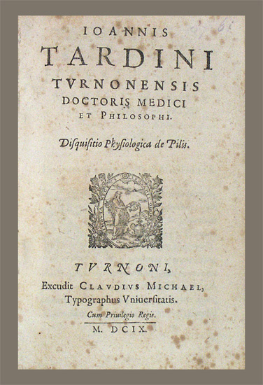 Disquisitio physiologica de pilis. - EOS BUCHANTIQUARIAT BENZ Tardin, Jean: -Disquisitio physiologica de pilis.