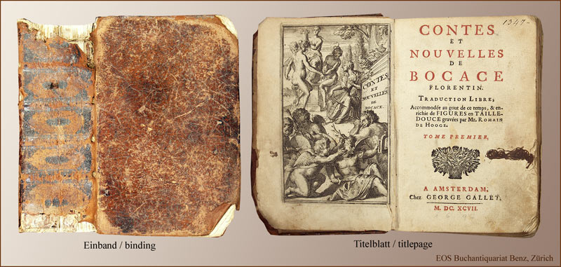 Contes et nouvelles de Bocace Florentin. - EOS BUCHANTIQUARIAT BENZ -Contes et nouvelles de Bocace Florentin.