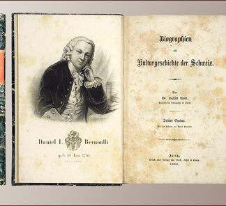 Biographien zur Kulturgeschichte der Schweiz. - EOS BUCHANTIQUARIAT BENZ Wolf, Rudolf: -Biographien zur Kulturgeschichte der Schweiz.