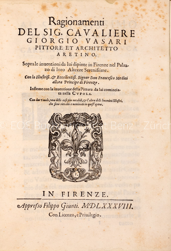Ragionamenti. - EOS BUCHANTIQUARIAT BENZ Vasari, Giorgio: -Ragionamenti.
