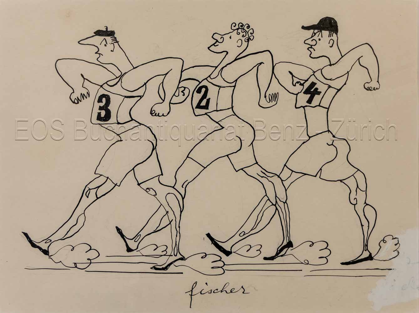 Marathonläufer. - EOS BUCHANTIQUARIAT BENZ Fischer, Hans (1909–1958): -Marathonläufer.