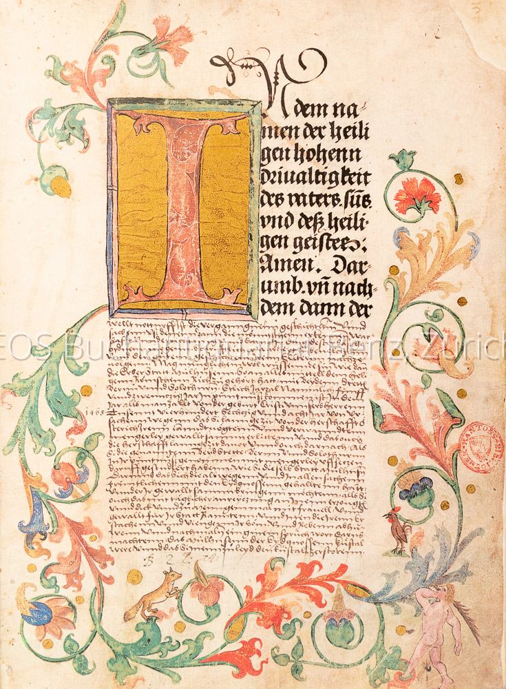 Die Eidgenössische Chronik um 1510 bis 1535. - - EOS BUCHANTIQUARIAT BENZ Schodoler, Wernher: -Die Eidgenössische Chronik um 1510 bis 1535. -