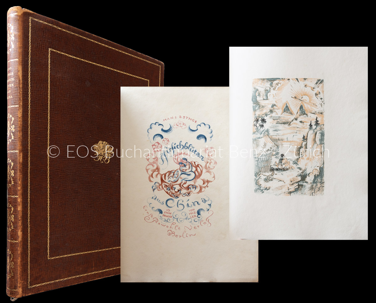 Pfirsichblüten aus China. - EOS BUCHANTIQUARIAT BENZ Bethge, Hans: -Pfirsichblüten aus China.