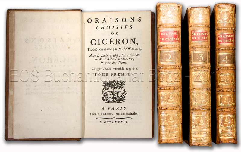 Oraisons choisies. - EOS BUCHANTIQUARIAT BENZ Cicero, Marcus Tullius: -Oraisons choisies.
