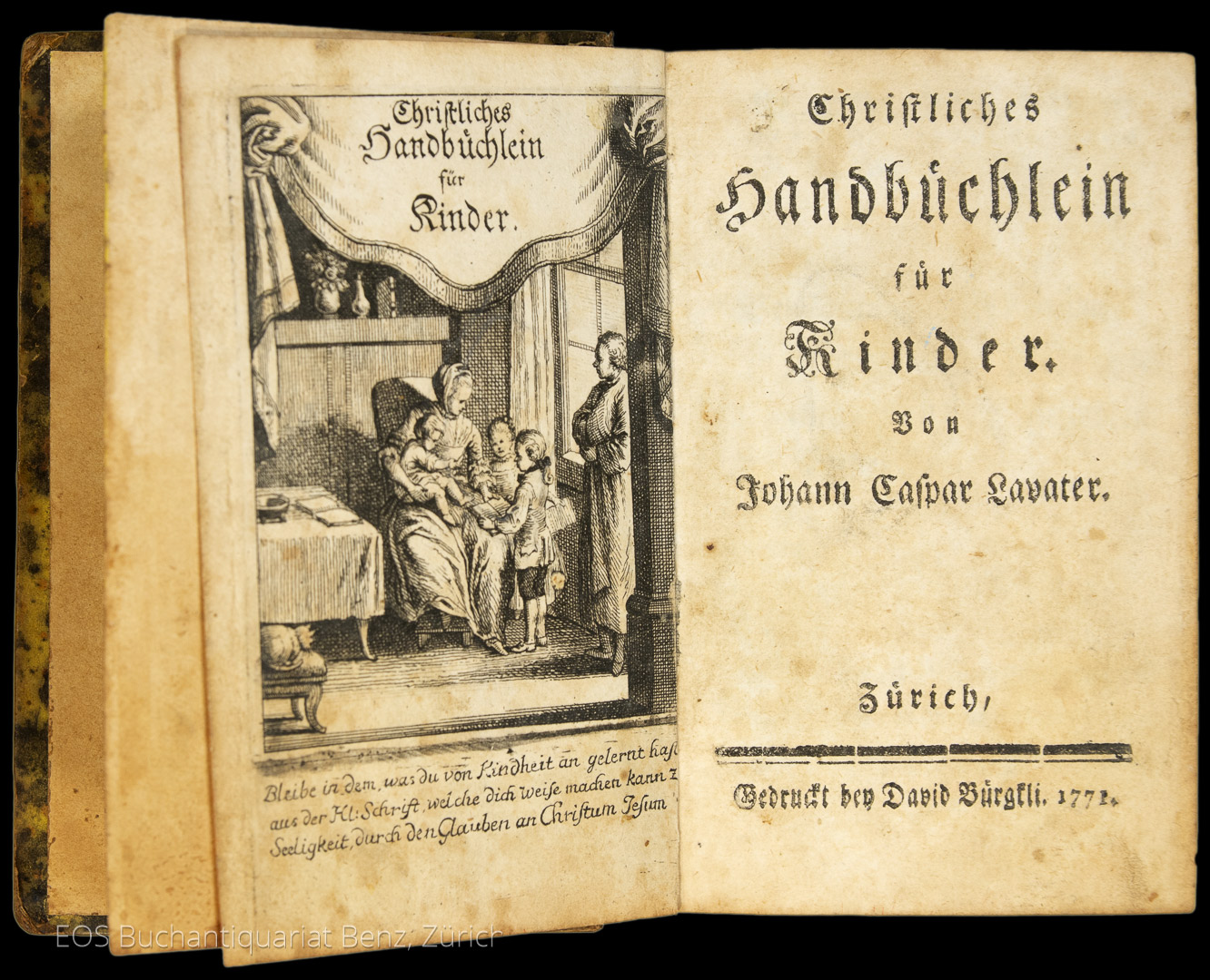Christliches Handbüchlein für Kinder. - EOS BUCHANTIQUARIAT BENZ Lavater, Johann Kaspar: -Christliches Handbüchlein für Kinder.