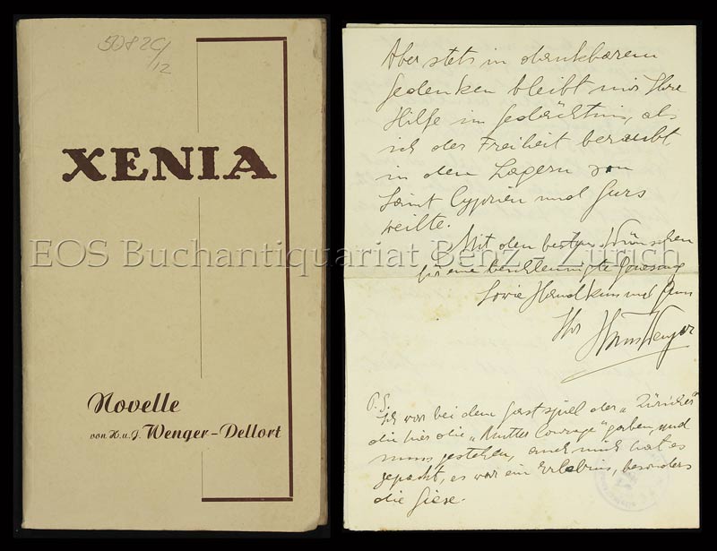 Xenia. - EOS BUCHANTIQUARIAT BENZ Wenger-Dellort, Hans u. Josefine: -Xenia.