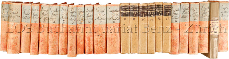 Hand-Bibliotheck für Freünde. - EOS BUCHANTIQUARIAT BENZ Lavater, Johann Kaspar: -Hand-Bibliotheck für Freünde.