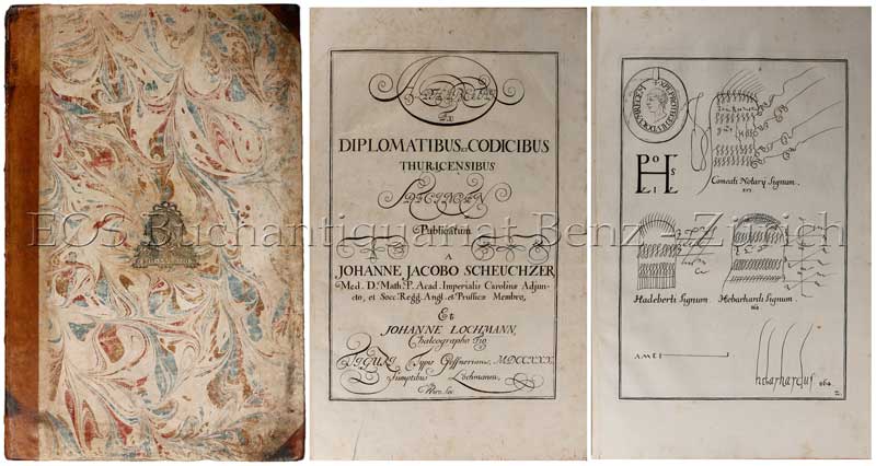 Alphabethi ex diplomaticus et codicibus Thuricensibus specimen, - EOS BUCHANTIQUARIAT BENZ Scheuchzer, Johann Jakob: -Alphabethi ex diplomaticus et codicibus Thuricensibus specimen,
