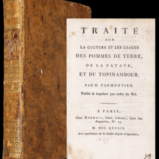 Parmentier, Antoine Augustin: -Traité sur la culture et les usages des pommes de terre, de la patate, et du topinambour.