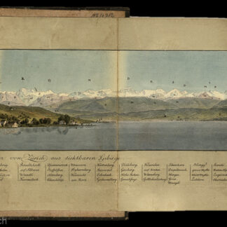 Keller, Heinrich: -Darstellung der von Zürich aus sichtbaren Gebirge.