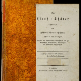 Schuler, Johann Melchior: -Die Linth-Thäler.