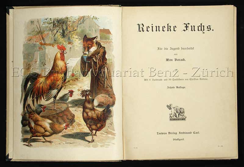 Reineke Fuchs. - EOS BUCHANTIQUARIAT BENZ Barack, Max: -Reineke Fuchs.