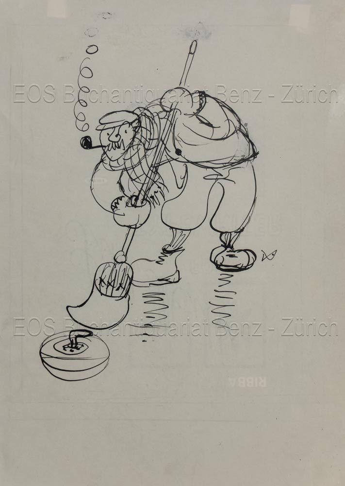 Curlingspieler. - EOS BUCHANTIQUARIAT BENZ Fischer, Hans (1909–1958): -Curlingspieler.
