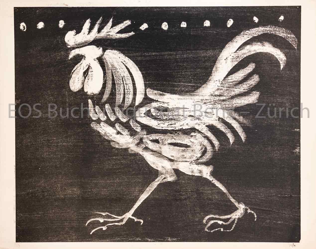 Schreitender Hahn. - EOS BUCHANTIQUARIAT BENZ Fischer, Hans (1909–1958): -Schreitender Hahn.