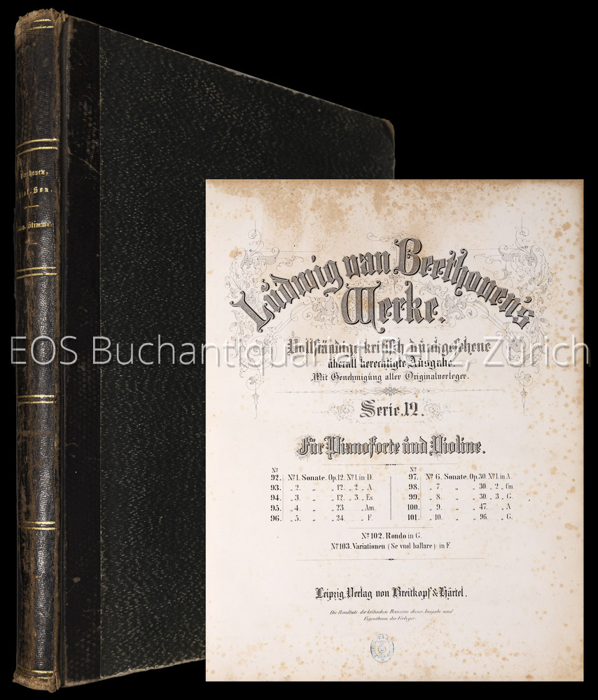 10 Sonaten, Rondo und Variationen. - EOS BUCHANTIQUARIAT BENZ Beethoven, Ludwig van: -10 Sonaten, Rondo und Variationen.