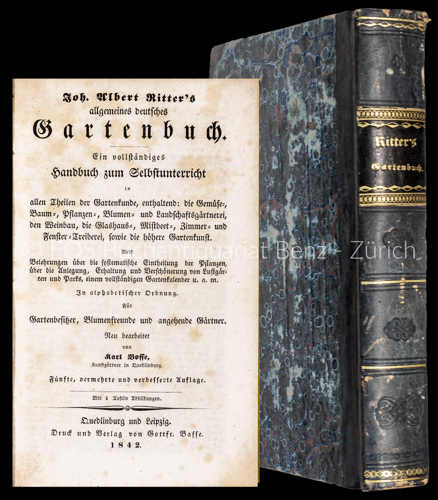 Allgemeines deutsches Gartenbuch. - EOS BUCHANTIQUARIAT BENZ Ritter, Johann Albert: -Allgemeines deutsches Gartenbuch.