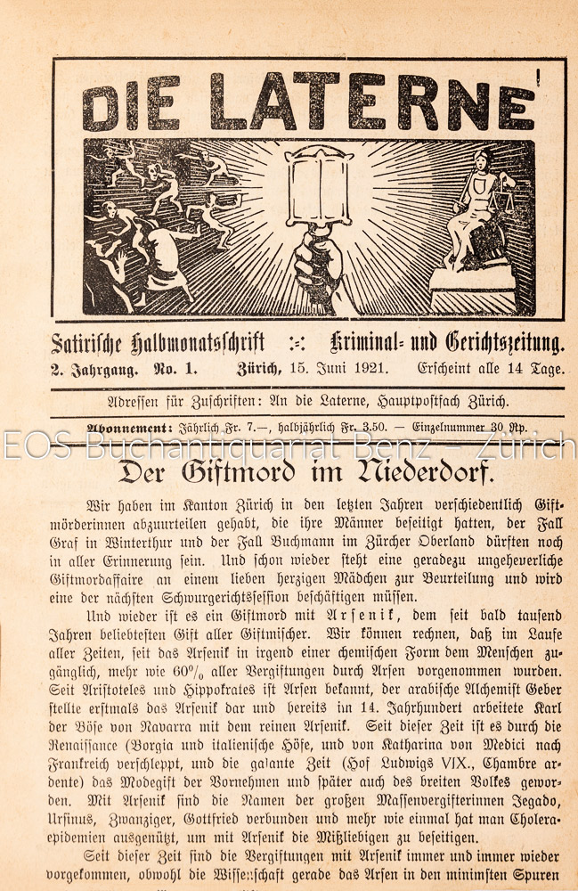 Die Laterne. - EOS BUCHANTIQUARIAT BENZ -Die Laterne.