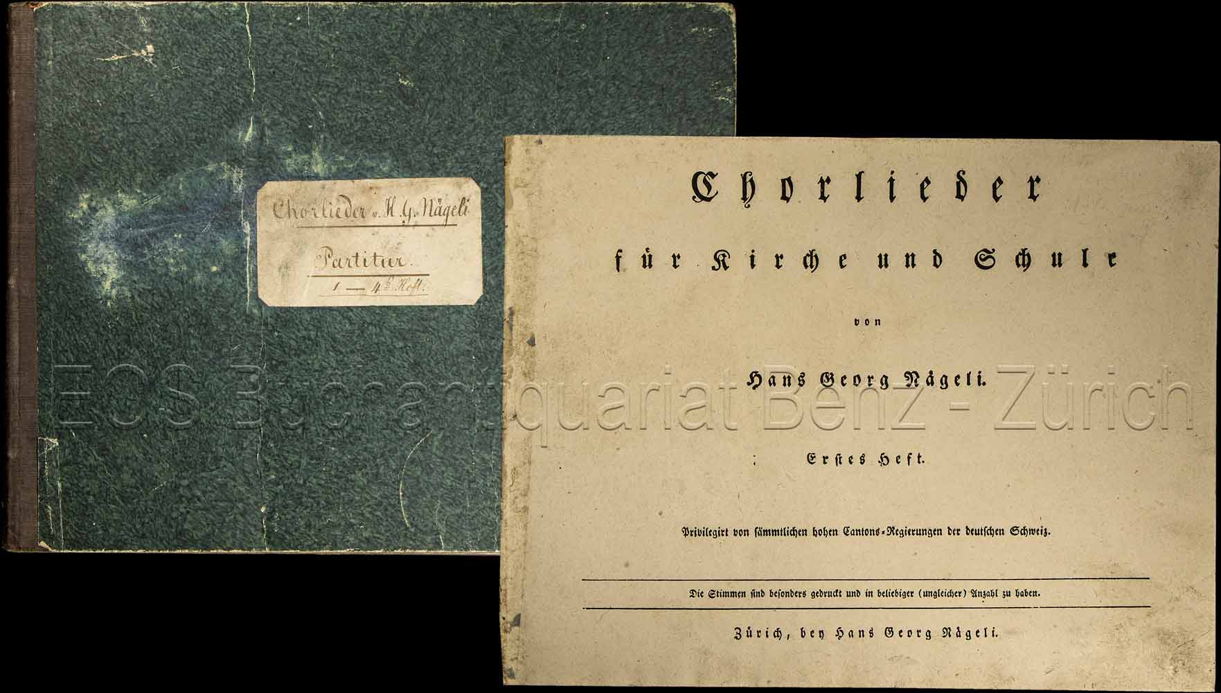 Chorlieder für Kirche und Schule. - EOS BUCHANTIQUARIAT BENZ Nägeli, Hans Georg: -Chorlieder für Kirche und Schule.