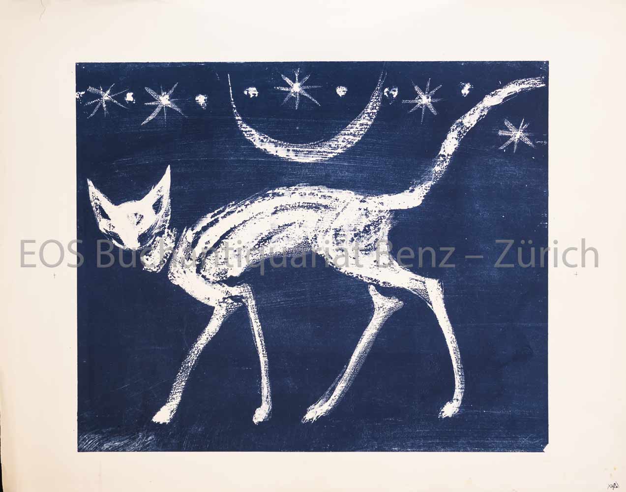 Schreitende Katze. - EOS BUCHANTIQUARIAT BENZ Fischer, Hans (1909–1958): -Schreitende Katze.