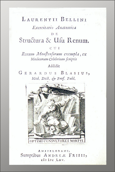Exercitatio anatomica de structura usu renum. - EOS BUCHANTIQUARIAT BENZ Bellini, Lorenzo: -Exercitatio anatomica de structura usu renum.