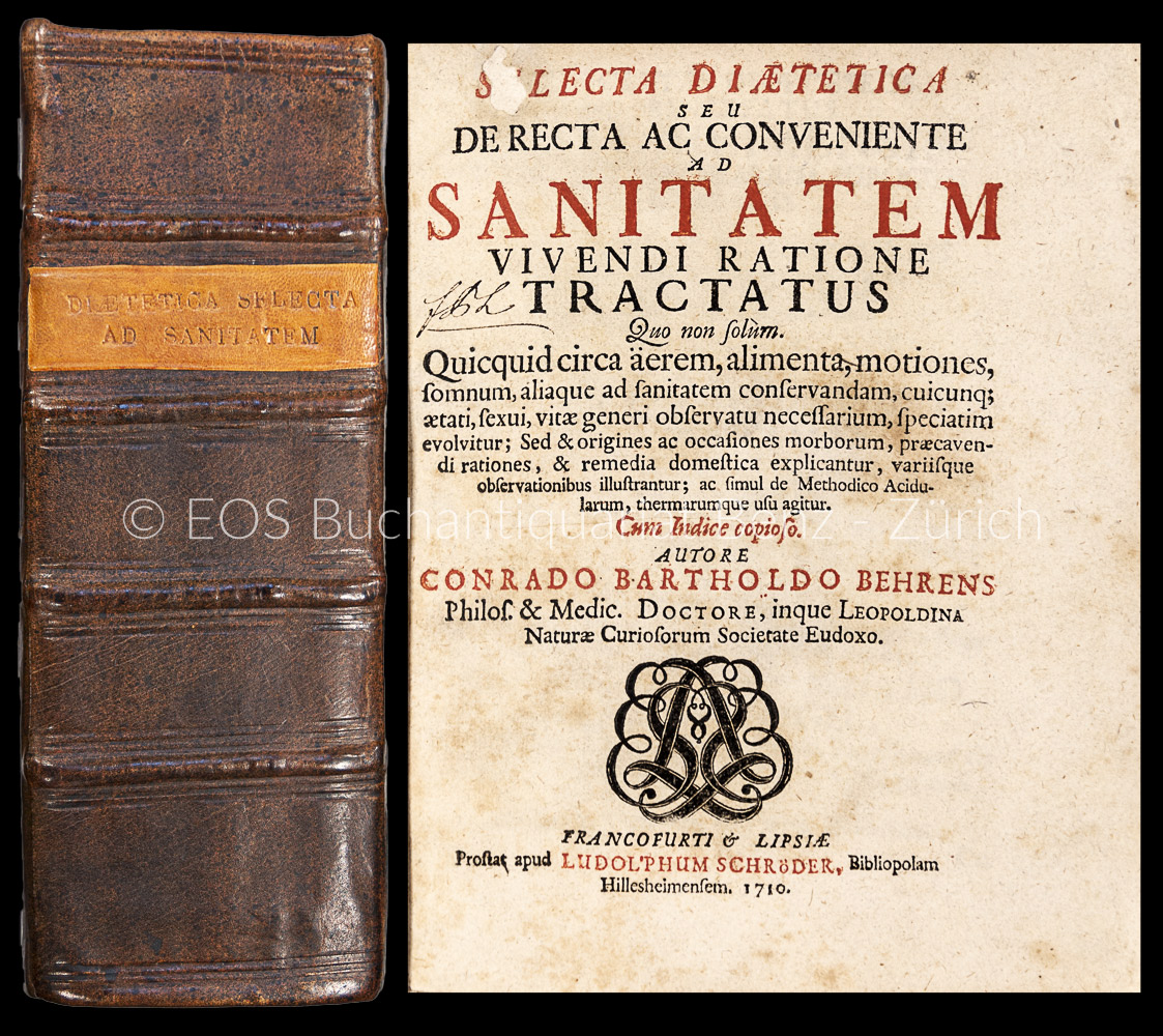 Selecta diaetetica, - EOS BUCHANTIQUARIAT BENZ Behrens, Konrad Barthold: -Selecta diaetetica,