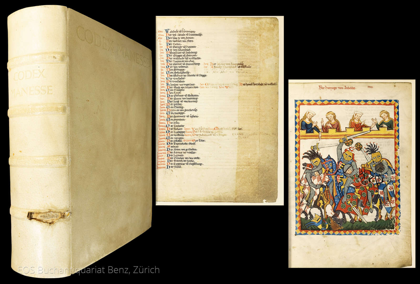 Die Manessische Liederhandschrift. - EOS BUCHANTIQUARIAT BENZ -Die Manessische Liederhandschrift.