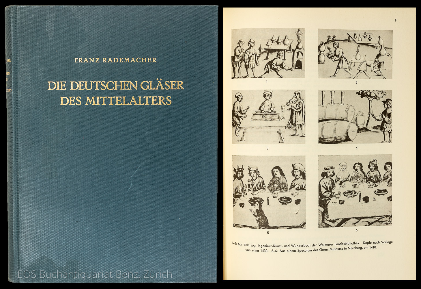 Die deutschen Gläser des Mittelalters. - EOS BUCHANTIQUARIAT BENZ Rademacher, Franz: -Die deutschen Gläser des Mittelalters.