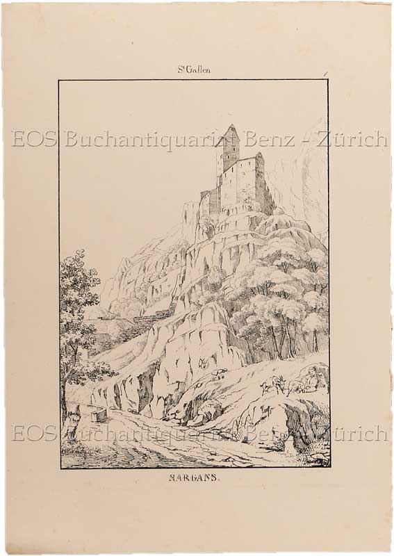 Ansichten von Burgen, Schlössern und Ruinen der Schweiz, nach der Natur gezeichnet. - EOS BUCHANTIQUARIAT BENZ Wagner, J(ohann) F(riedrich): -Ansichten von Burgen, Schlössern und Ruinen der Schweiz, nach der Natur gezeichnet.