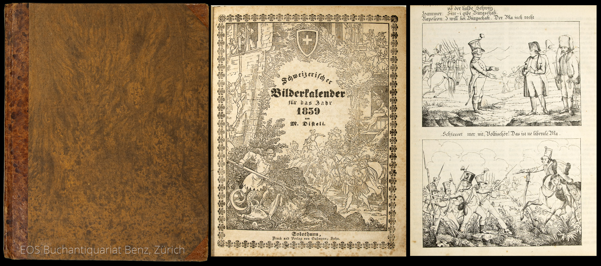Schweizerischer Bilderkalender für das Jahr (1839–1845). - EOS BUCHANTIQUARIAT BENZ Disteli, Martin: -Schweizerischer Bilderkalender für das Jahr (1839–1845).