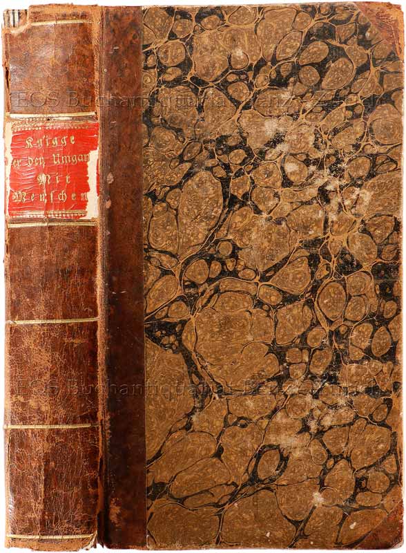 Ueber den Umgang mit Menschen. - EOS BUCHANTIQUARIAT BENZ Knigge, Adolph Freyherr: -Ueber den Umgang mit Menschen.